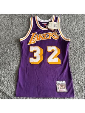 NWT 100% Authentic Mitchell Ness Magic Johnson NBA Los Angeles Lakers Jersey 36